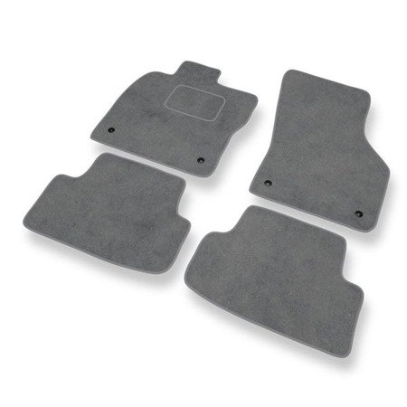 Alfombrillas de velour para Audi A3 III 8V (2012-2020) - alfombras para coche - gris - DGS Autodywan