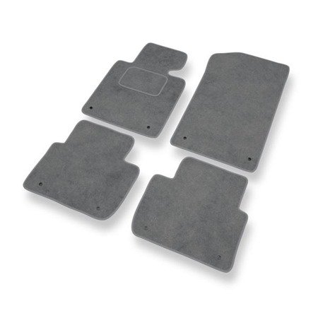 Alfombrillas de velour para BMW 3 M3 III E46 (2001-2006) - alfombras para coche - gris - DGS Autodywan