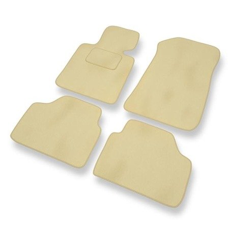 Alfombrillas de velour para BMW X1 I E84 (2009-2015) - alfombras para coche - beige - DGS Autodywan