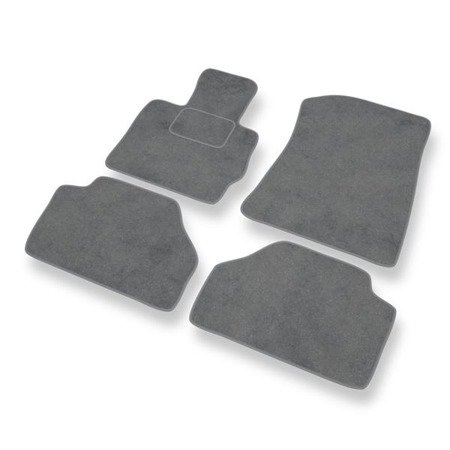 Alfombrillas de velour para BMW X4 F26 (2013-2018) - alfombras para coche - gris - DGS Autodywan