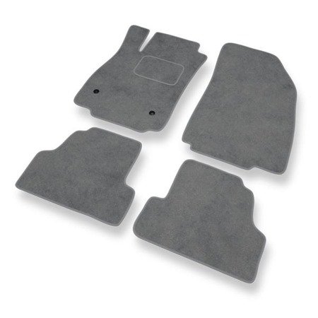 Alfombrillas de velour para Chevrolet Trax (2012-....) - alfombras para coche - gris - DGS Autodywan