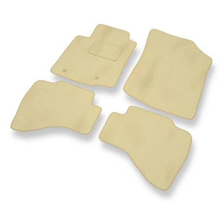 Alfombrillas de velour para Citroen C1 II (2014-2021) - alfombras para coche - beige - DGS Autodywan