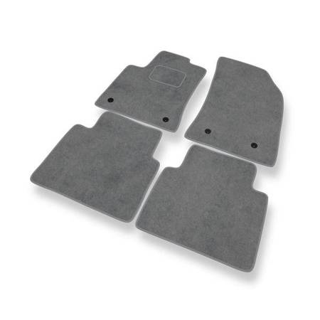 Alfombrillas de velour para Citroen C3 Aircross (2017-....) - alfombras para coche - gris - DGS Autodywan