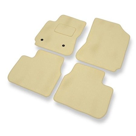 Alfombrillas de velour para Citroen C4 Cactus I (2014-2021) - alfombras para coche - beige - DGS Autodywan