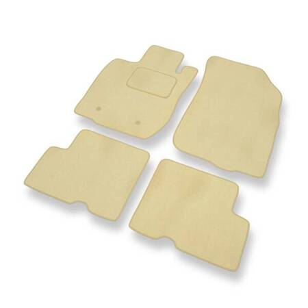 Alfombrillas de velour para Dacia Duster I (2010-2017) - alfombras para coche - beige - DGS Autodywan