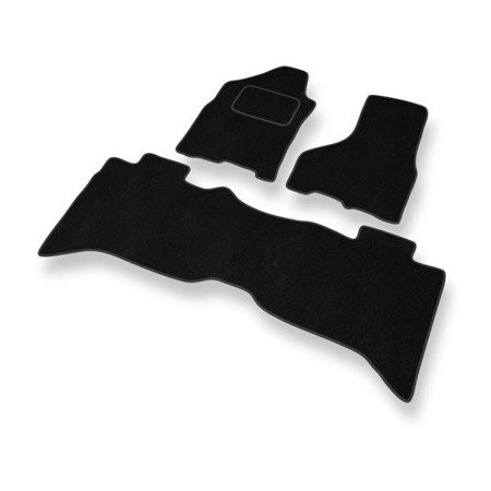 Alfombrillas de velour para Dodge RAM IV (2009-2018) - alfombras para coche - negro - DGS Autodywan
