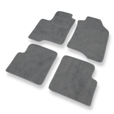 Alfombrillas de velour para Fiat Panda III (2012-....) - alfombras para coche - gris - DGS Autodywan