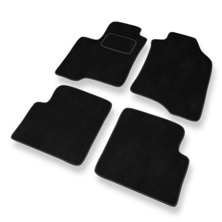 Alfombrillas de velour para Fiat Panda III (2012-....) - alfombras para coche - negro - DGS Autodywan