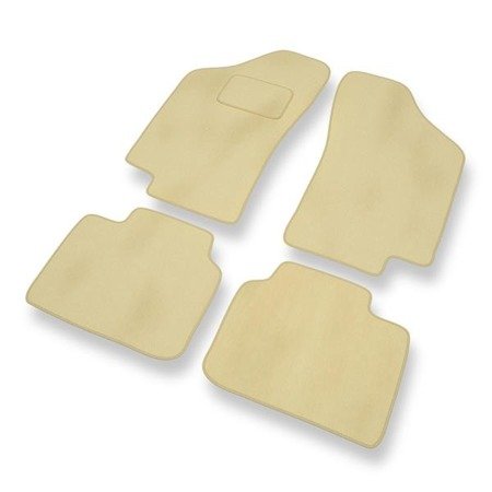 Alfombrillas de velour para Fiat Tipo I (1988-1995) - alfombras para coche - beige - DGS Autodywan