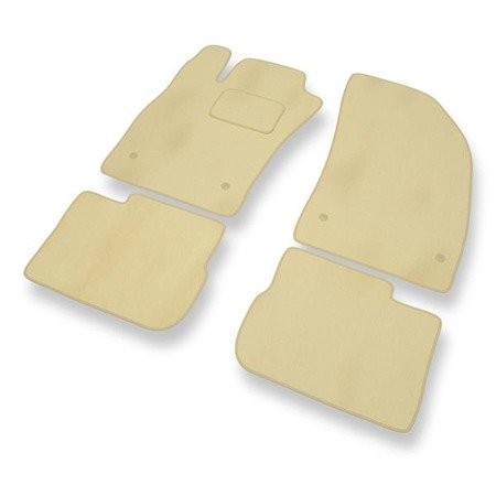 Alfombrillas de velour para Fiat Tipo II (2015-....) - alfombras para coche - beige - DGS Autodywan