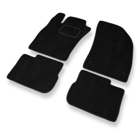 Alfombrillas de velour para Fiat Tipo II (2015-....) - alfombras para coche - negro - DGS Autodywan