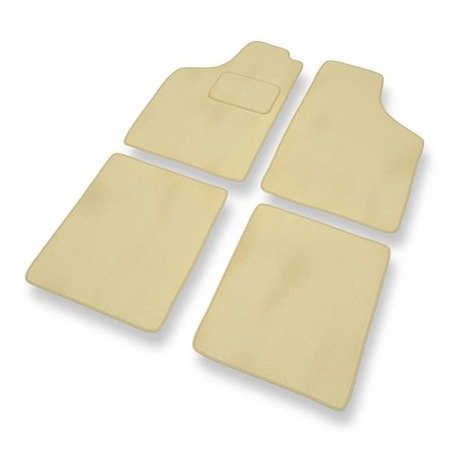 Alfombrillas de velour para Fiat Uno II (1989-2002) - alfombras para coche - beige - DGS Autodywan