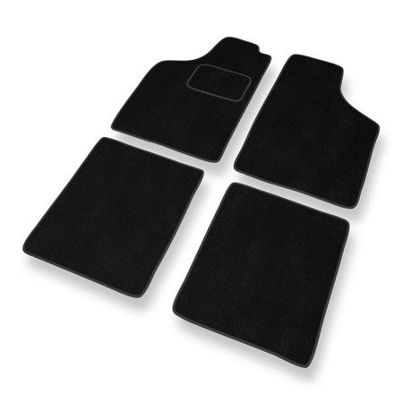 Alfombrillas de velour para Fiat Uno II (1989-2002) - alfombras para coche - negro - DGS Autodywan