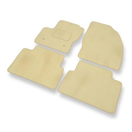 Alfombrillas de velour para Ford C-Max II (2010-2019) - alfombras para coche - beige - DGS Autodywan