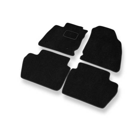 Alfombrillas de velour para Ford EcoSport (2018-....) - alfombras para coche - negro - DGS Autodywan