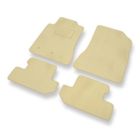 Alfombrillas de velour para Ford Mustang VI (2014-....) - alfombras para coche - beige - DGS Autodywan