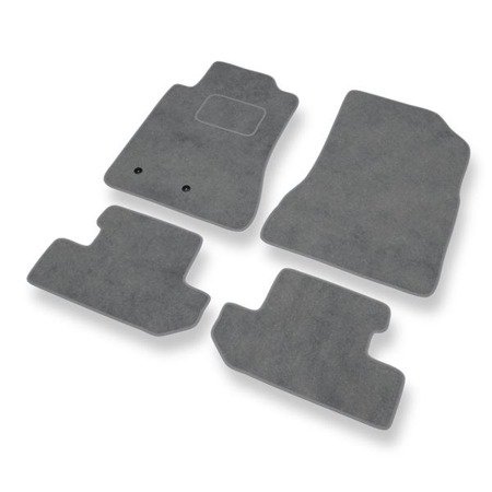 Alfombrillas de velour para Ford Mustang VI (2014-....) - alfombras para coche - gris - DGS Autodywan