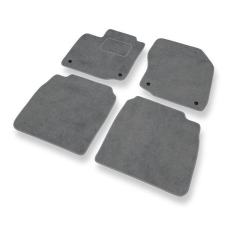 Alfombrillas de velour para Honda Civic IX (3 puertas, 5 puertas) (2012-2017) - alfombras para coche - gris - DGS Autodywan