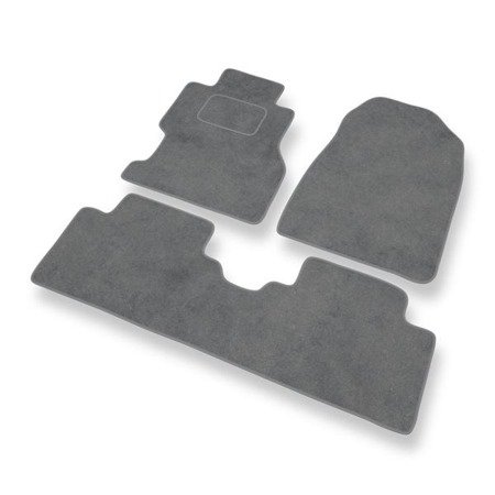 Alfombrillas de velour para Honda Civic VII (3 puertas, 4 puertas) (2001-2005) - alfombras para coche - gris - DGS Autodywan