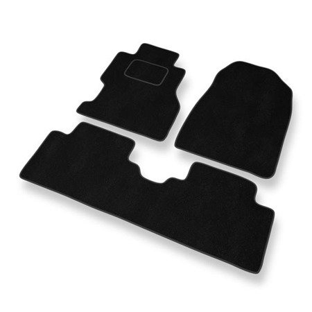 Alfombrillas de velour para Honda Civic VII (3 puertas, 4 puertas) (2001-2005) - alfombras para coche - negro - DGS Autodywan