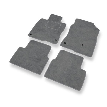 Alfombrillas de velour para Honda Civic X (3 puertas, 5 puertas) (2017-2021) - alfombras para coche - gris - DGS Autodywan