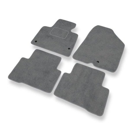 Alfombrillas de velour para Hyundai Santa Fe III (2012-2018) - alfombras para coche - gris - DGS Autodywan