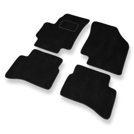 Alfombrillas de velour para Kia Rio II (2005-2011) - alfombras para coche - negro - DGS Autodywan