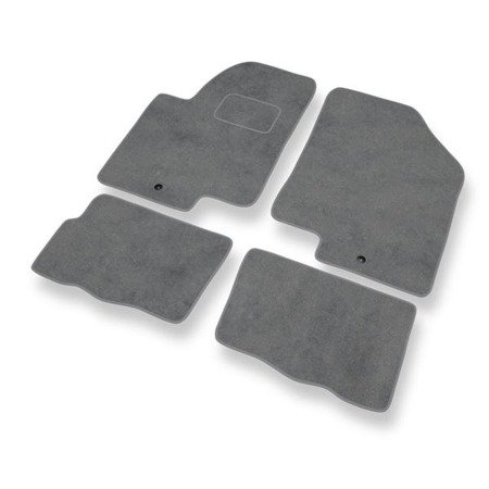 Alfombrillas de velour para Kia Soul (2008-2016) - alfombras para coche - gris - DGS Autodywan