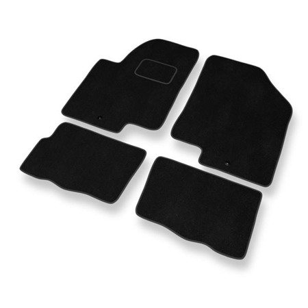 Alfombrillas de velour para Kia Soul (2008-2016) - alfombras para coche - negro - DGS Autodywan