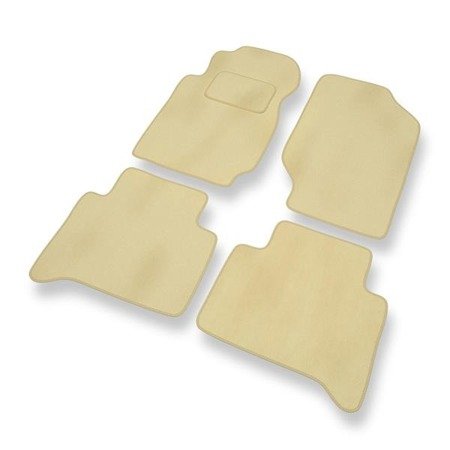 Alfombrillas de velour para Kia Sportage I (1993-2004) - alfombras para coche - beige - DGS Autodywan