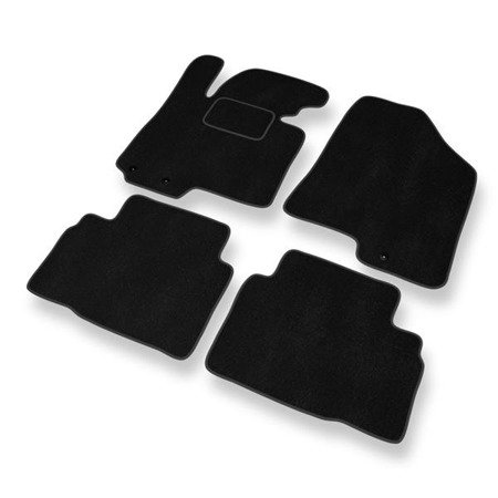 Alfombrillas de velour para Kia Sportage III (2010-2016) - alfombras para coche - negro - DGS Autodywan