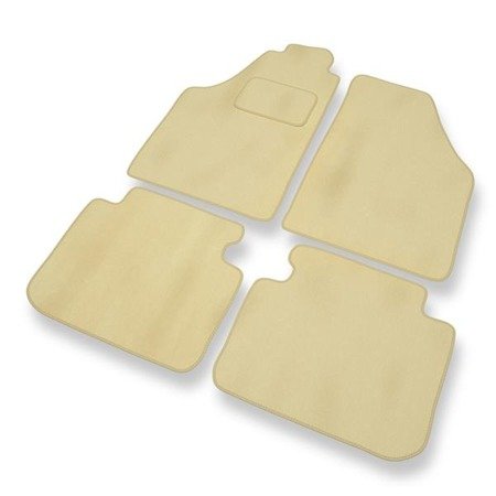 Alfombrillas de velour para Lancia Musa (2004-2011) - alfombras para coche - beige - DGS Autodywan