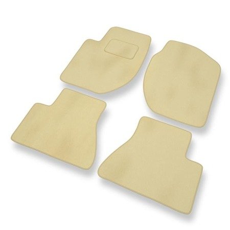 Alfombrillas de velour para Land Rover Freelander I (1998-2006) - alfombras para coche - beige - DGS Autodywan