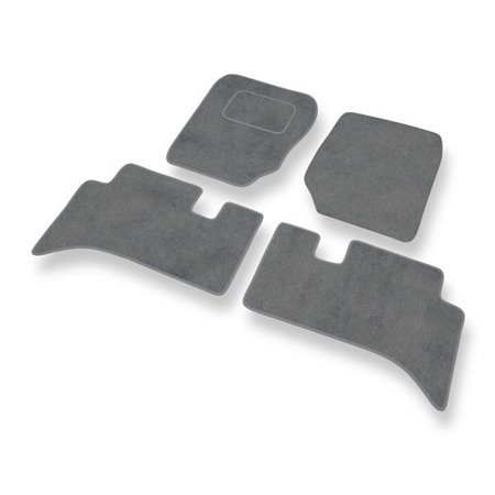 Alfombrillas de velour para Land Rover Range Rover III (2001-2012) - alfombras para coche - gris - DGS Autodywan