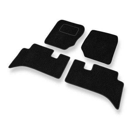 Alfombrillas de velour para Land Rover Range Rover III (2001-2012) - alfombras para coche - negro - DGS Autodywan