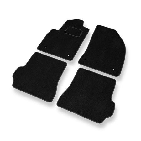 Alfombrillas de velour para Mazda 2 II (2003-2007) - alfombras para coche - negro - DGS Autodywan