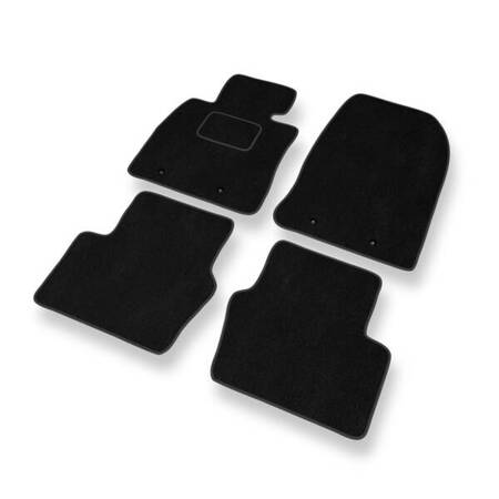 Alfombrillas de velour para Mazda 2 IV (2014-....) - alfombras para coche - negro - DGS Autodywan