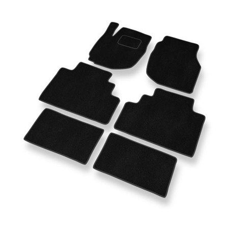 Alfombrillas de velour para Mazda MPV II (1999-2006) - alfombras para coche - negro - DGS Autodywan