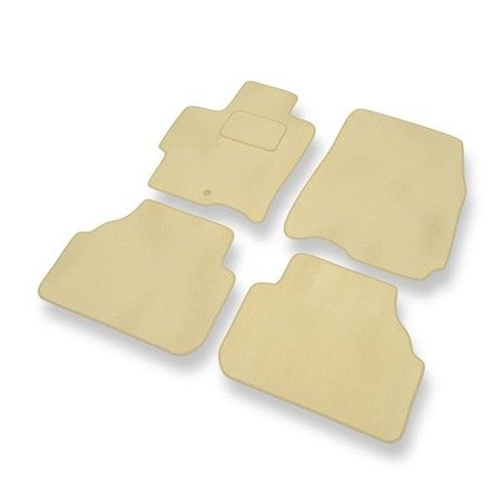 Alfombrillas de velour para Mazda Premacy I (1999-2005) - alfombras para coche - beige - DGS Autodywan