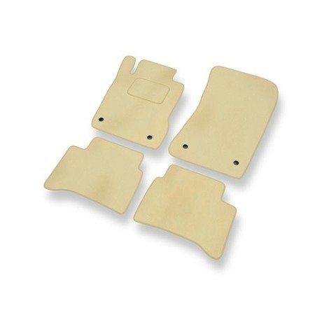 Alfombrillas de velour para Mercedes-Benz CLS W219 (2004-2010) - alfombras para coche - beige - DGS Autodywan