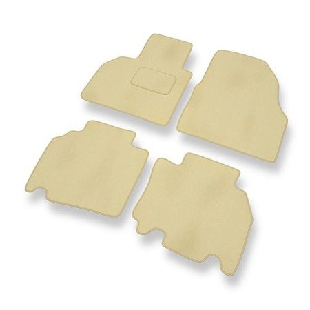 Alfombrillas de velour para Mercedes-Benz Citan (2012-2021) - alfombras para coche - beige - DGS Autodywan