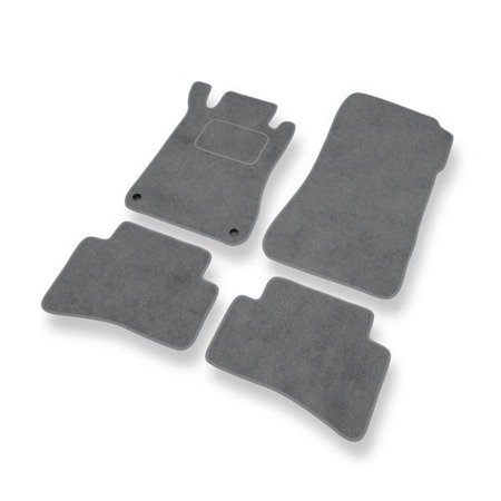 Alfombrillas de velour para Mercedes-Benz Classe C W203 (2000-2007) - alfombras para coche - gris - DGS Autodywan