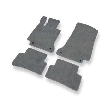 Alfombrillas de velour para Mercedes-Benz Classe C W205 (2013-2021) - alfombras para coche - gris - DGS Autodywan