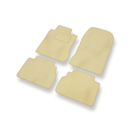 Alfombrillas de velour para Mercedes-Benz Classe E W210 (1995-2003) - alfombras para coche - beige - DGS Autodywan