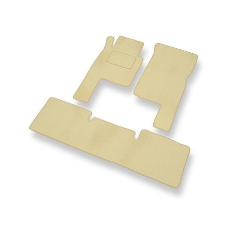 Alfombrillas de velour para Mercedes-Benz Classe G W463 (5 puertas) (1990-2019) - alfombras para coche - beige - DGS Autodywan