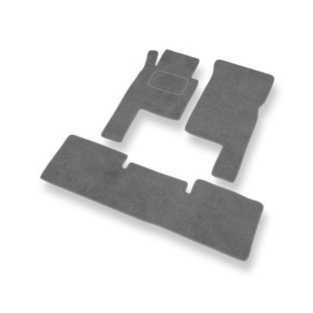 Alfombrillas de velour para Mercedes-Benz Classe G W463 (5 puertas) (1990-2019) - alfombras para coche - gris - DGS Autodywan