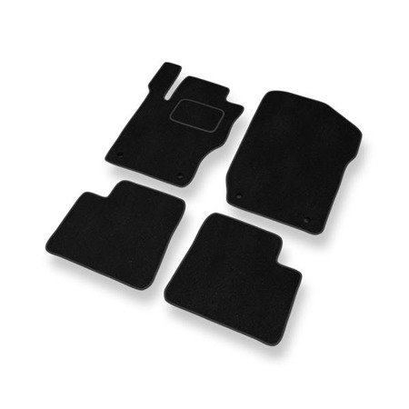 Alfombrillas de velour para Mercedes-Benz GL X164 (2006-2012) - alfombras para coche - negro - DGS Autodywan