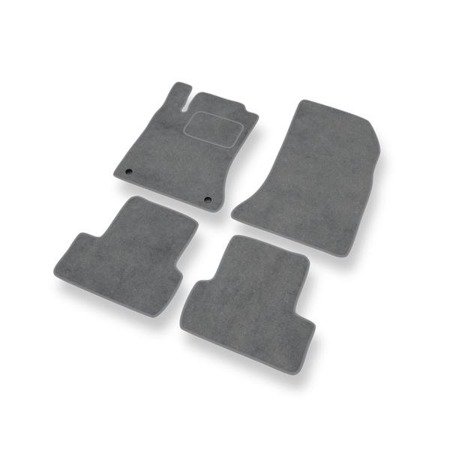 Alfombrillas de velour para Mercedes-Benz GLA (2013-2019) - alfombras para coche - gris - DGS Autodywan