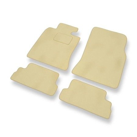 Alfombrillas de velour para Mini Cabrio II (2009-2015) - alfombras para coche - beige - DGS Autodywan