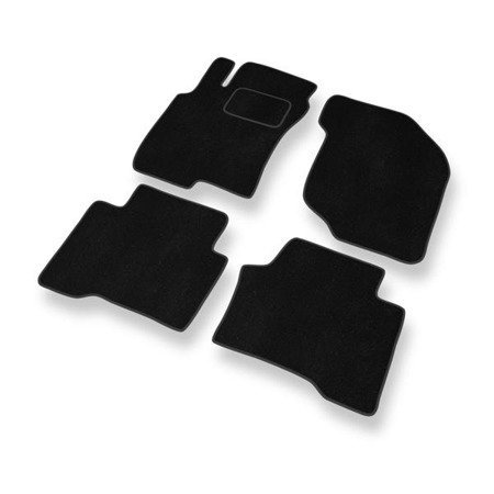 Alfombrillas de velour para Nissan X-trail I (2001-2007) - alfombras para coche - negro - DGS Autodywan